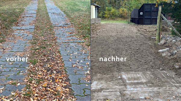 Alter und neuer Weg zum Borker Sportplatz