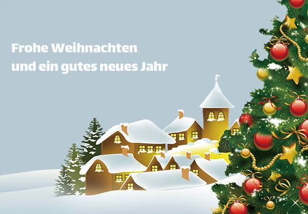 Frohe Weihnachten und ein gutes neues Jahr